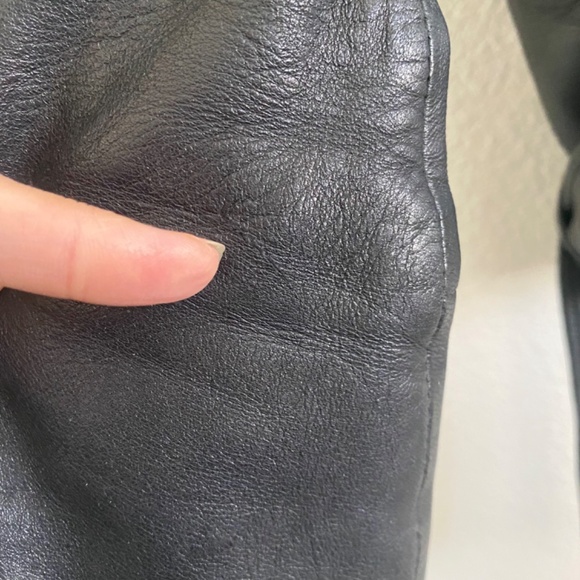 All Saints Tassel Fringe Balfern Leather Motorcycle Moto Jacket Black 0 - Picture 10 of 10